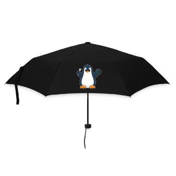 Pinguin Bowling Bowlingkugel Pin - Regenschirm (klein) - Schwarz - Vorne