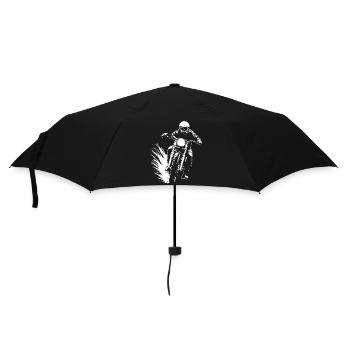 Motorbike Rider Biker Gift - Umbrella (small) - black - Front