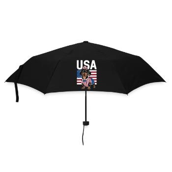 Dachshund In Costumes United States Flag - Umbrella (small) - black - Front