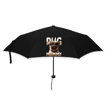 Pug Mommy Mops Mama Muttertag Pug Mom Süßer Mops - Regenschirm (klein) - Schwarz - Vorne