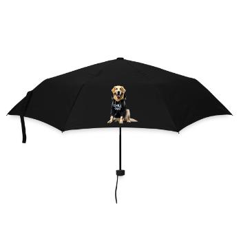 Funny German Golden Retriever Chill Out Dog - Umbrella (small) - black - Front