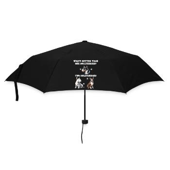 Was ist besser als ein Bullterrier zwei Bullterrier - Regenschirm (klein) - Schwarz - Vorne