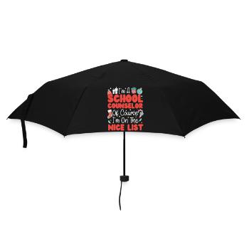School Counselor Christmas I'm A - Umbrella (small) - black - Front