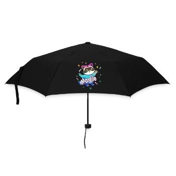 Mareile - Beautiful girl name with cute raccoon - Umbrella (small) - black - Front