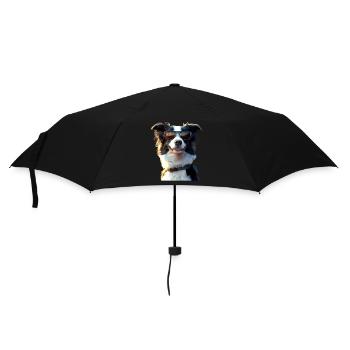 Border Collie Hunde Liebhaber Welpe Süße Collies - Regenschirm (klein) - Schwarz - Vorne
