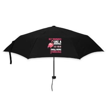Flamingo Best Friend Fabulous - Umbrella (small) - black - Front