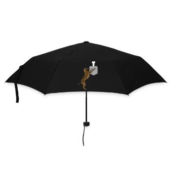 Chien cherchant un os dans votre faux animal de poche - Parapluie standard - noir - Devant