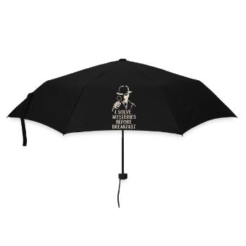 Murder Mystery Dinner Outfit - I Solve Mysteries - Umbrella (small) - black - Front