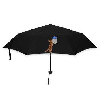 Chat Atteignant Une Boule De Laine Dans Votre Fausse Poche Fun - Parapluie standard - noir - Devant