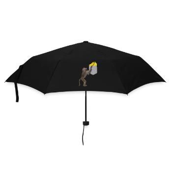Singe Babouin Atteignant Banane Dans Fausse Poche - Parapluie standard - noir - Devant