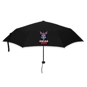 Suisse 2024 Fête Donkey Swiss - Parapluie standard - noir - Devant