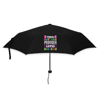 This day caregiver loves your children - Umbrella (small) - black - Front