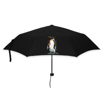 Pingouin géométrique coloré - Parapluie standard - noir - Devant