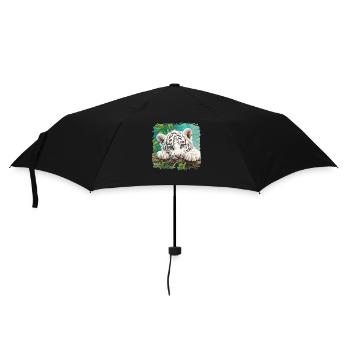White Tiger Weiße Tiger Weißer Tiger - Umbrella (small) - black - Front