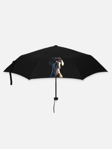 Deutsche Dogge Hatzrüde Saupacker Große Doggen - Regenschirm (klein) - Schwarz