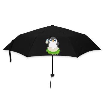 Penguin Baby Bottle Milk - Umbrella (small) - black - Front