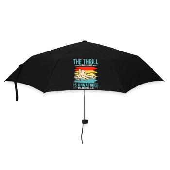 Der Nervenkitzel der Piste ist unübertroffen - Regenschirm (klein) - Schwarz - Vorne