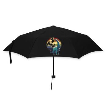 Brachiosaurus 4 Years 4th Birthday Gift - Umbrella (small) - black - Front