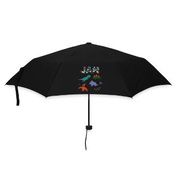 JAN - Beautiful boy name with dinosaur - Umbrella (small) - black - Front