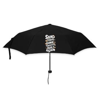 Sculpteurs de sable professionnels sur la plage du - Parapluie standard - noir - Devant