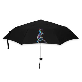 Caméléon motif animal amoureux des animaux reptile lézard - Parapluie standard - noir - Devant