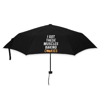 Ich habe diese Muskeln Kekse backen - Regenschirm (klein) - Schwarz - Vorne