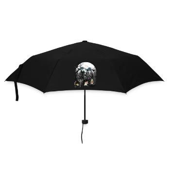 Wald Natur Frosch Frösche mystisch - Regenschirm (klein) - Schwarz - Vorne