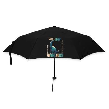 Just a boy who loves dinosaurs: Brachiosaurus - Umbrella (small) - black - Front