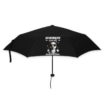 Ich Beobachte Euch Alle Und Mache Mir Notizen - Regenschirm (klein) - Schwarz - Vorne