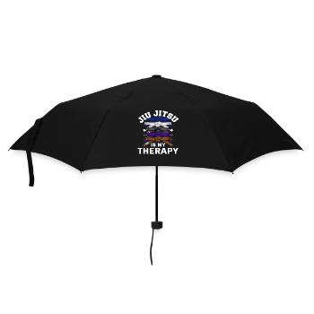 Jiu Jitsu Ist Meine Therapie - Regenschirm (klein) - Schwarz - Vorne