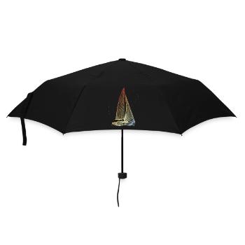 Vintage sailboat - Umbrella (small) - black - Front