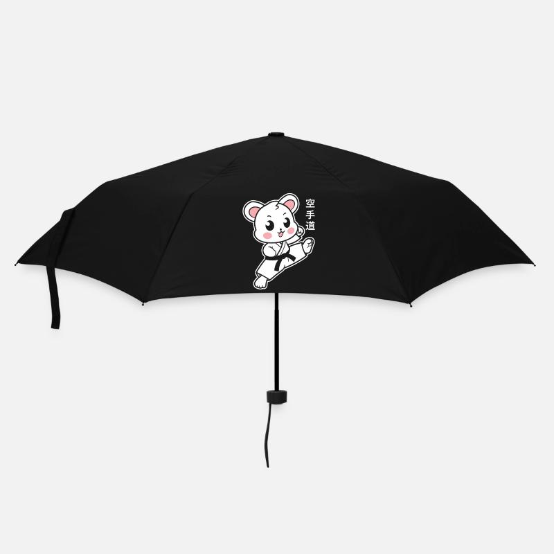 Karate - Regenschirm (klein) - Schwarz