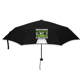Raquette de joueur de tennis drôle - Parapluie standard - noir - Devant
