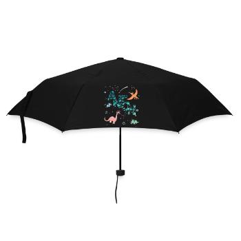 ANTON - Beau prénom de garçon avec dinosaure - Parapluie standard - noir - Devant