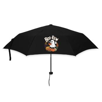 Halloween Boo-Rew Ghost With Pumpkin - Umbrella (small) - black - Front