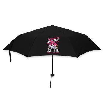 Heureux de démontrer ce qui frappe vraiment une fille - Parapluie standard - noir - Devant