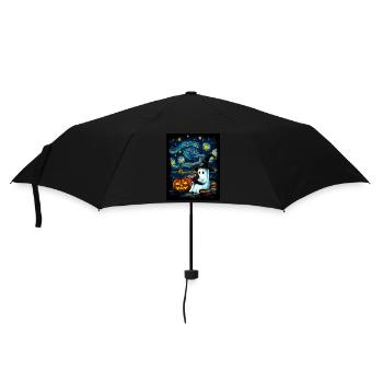 Halloween Geschenk Frauen Geist Männer Kinder Deko - Regenschirm (klein) - Schwarz - Vorne