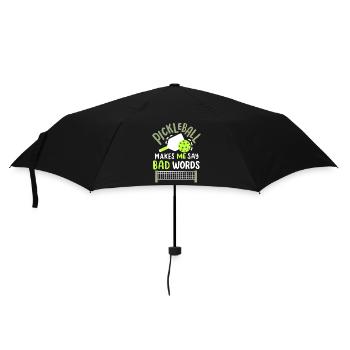 Pickleball-Spieler Paddleball - Regenschirm (klein) - Schwarz - Vorne