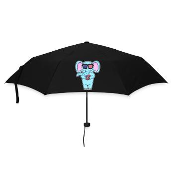 United States Heart America American American - Umbrella (small) - black - Front