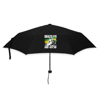 Brazilian Jiu-Jitsu Kämpfer Motiv - Regenschirm (klein) - Schwarz - Vorne