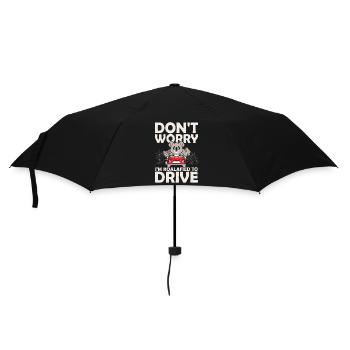don t worry i m koalafied to drive - Regenschirm (klein) - Schwarz - Vorne
