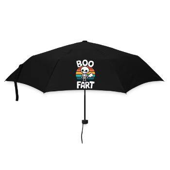 Farting Skeleton – Funny Halloween - Umbrella (small) - black - Front