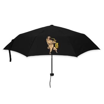 Pug Saxophone Player - Umbrella (small) - black - Front