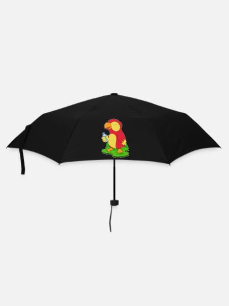 Papagei Wasserflasche - Regenschirm (klein) - Schwarz