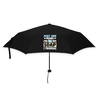Nur Noch Ein Seifenstück Versprochen - Regenschirm (klein) - Schwarz - Vorne
