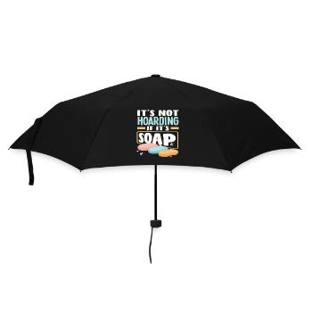 Es Ist Kein Hamstern Wenn Es Seife Ist - Regenschirm (klein) - Schwarz - Vorne