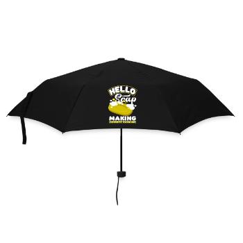 Hallo Seifenherstellung Goodbye Ehemann - Regenschirm (klein) - Schwarz - Vorne