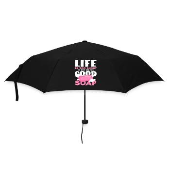 Life is too short for bad soap - Umbrella (small) - black - Front