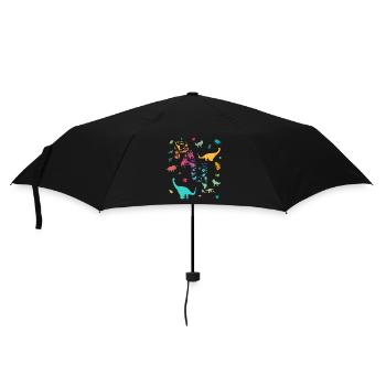 PAUL - Beautiful boy name with dinosaur - Umbrella (small) - black - Front