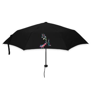 PAUL - Beautiful boy name with dinosaur - Umbrella (small) - black - Front